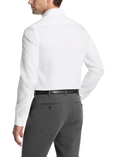 Tommy Hilfiger Men's Dress Shirt Slim Fit Non Iron Solid, White, 15" Neck 34"-35" Sleeve by Tommy Hilfiger - Used condition - Image 3