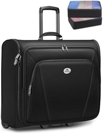 MATEIN Rolling Garment Bag with 2 Packing Cubes, Large Travel Gar...