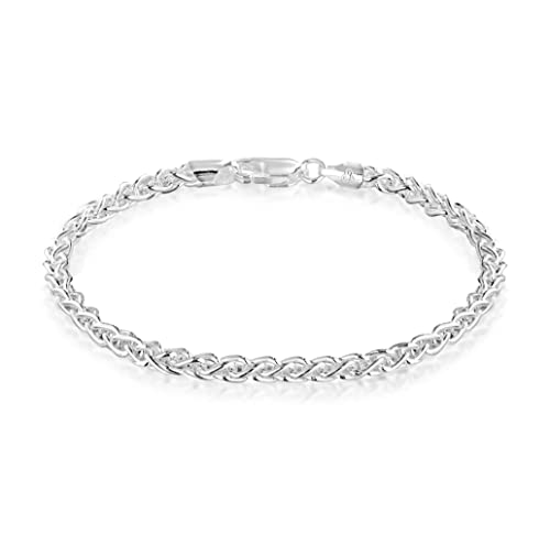 Image of Tuscany Silver Women's Sterling Silver 3.5 mm Spiga Chain Bracelet of Length 18 cm/7 Inch