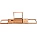 LwBathtub tray Wanna Rack Caddy bambusowy regał pod prysznic półka na książki półka na stół rozszerzalny uchwyt (kolor : A)