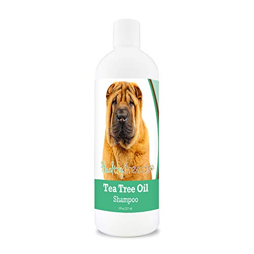 Healthy Breeds Chinese Shar Pei Tea Tree Oil Shampoo – Formulated for Dry, Irritated Skin – Reduce Dandruff – Wintergreen Scent – 8 oz