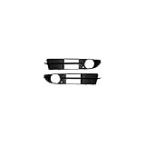 Fog Light Molding compatible with BMW 2004-2005 BMW 525i Set of 2 Plastic Black Left and Right Side