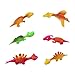 Tomaibaby 6Pcs Dinosaurier Schleuder Spielzeug Stretchy Finger Fliegen Dinosaurier Fliegen Dinosaurier Spielzeug für Erwachsene Kinder