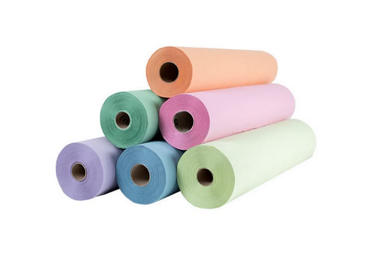 Rollo de papel camilla polipropileno 20gr 80 mts Precorte 40 cms (6 Rollos) (Azul)