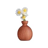 Qfdiwr Bauernhaus Vase - Rustikales Modernes Wohnaccessoire Aus Holz | Dekorative Vase Im Retro Stil Für Schreibtisch - Für Schlafzimmer Wohnzimmer Apartment Restaurant Hotel Geburtstag Einweihung
