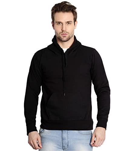 Image of Scott International Men's Solid Cotton Hoodies for Men, Trendy and Comfortable Sweatshirts for Men, Stylish Winter Wear with Hood and Pockets, Fashionable Hooded Sweatshirts