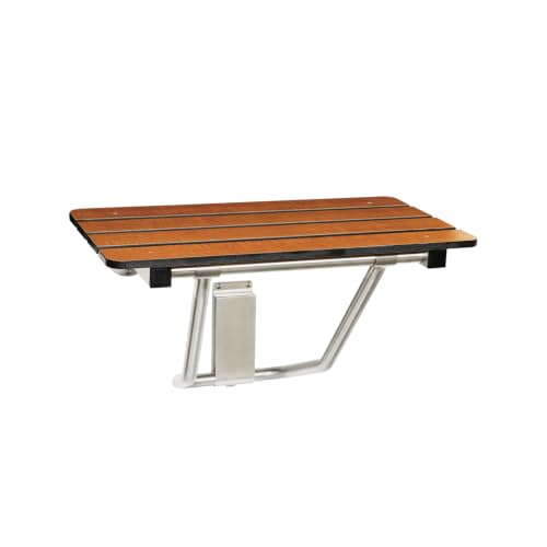 Seachrome 24-inch x 15-inch in ADA Folding Wall Mount Bathroom Shower Seat Bench, Teak Phenolic Seat product photo