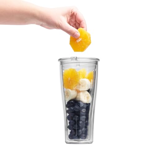 Vitamix Personal Cup Adapter, BPA-Free, Dishwasher Safe, Two 20oz Cups, Two Lids and One Adapter, Clear