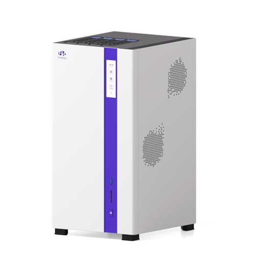 Image of Nimo AI NAS, Agentic Computer Mini PC and AI Server, AMD Ryzen 7 PRO 8845HS(up to 5.1 GHZ, beat i5-1235u) up to 132TB ZFS Hybrid Storage, Dual 10GbE for 24hr AI Agent
