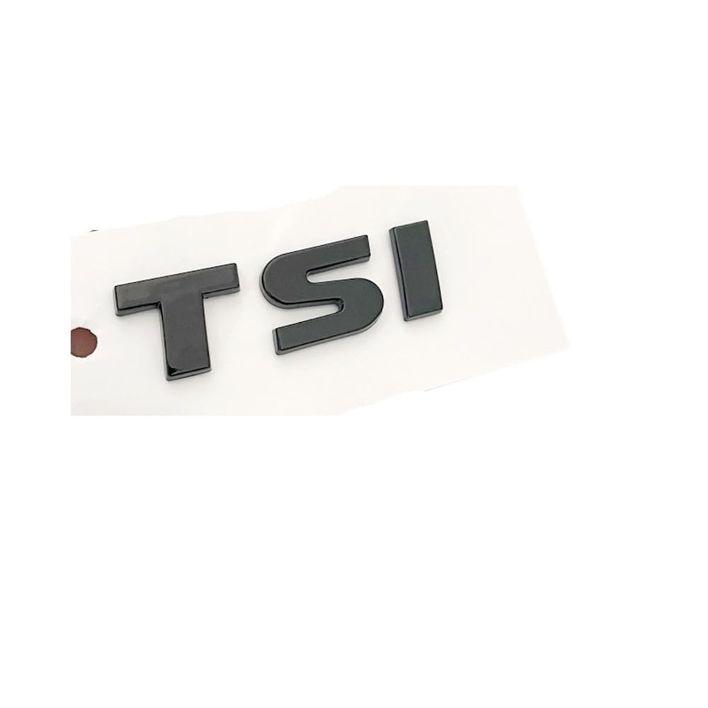 Tvaaghbcbr Glossy Black Abs Tsi Letters Logo Car Emblem Rear Trunk Badge Sticker Compatible With Vw(Glossy Black)