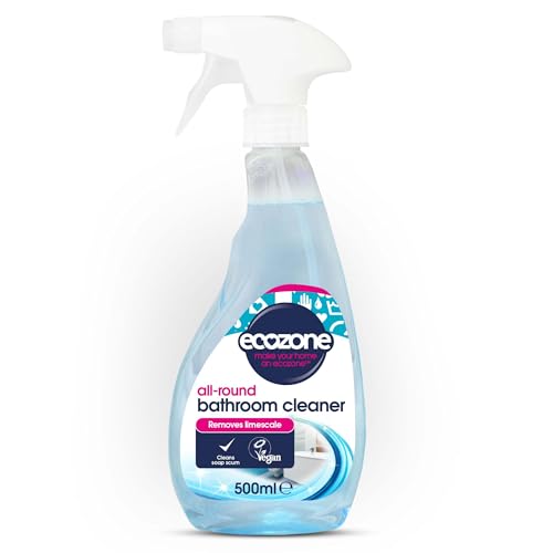 Ecozone - Detergente per il bagno 3 in 1, 500 ml, rimuove il calcare ostinato e lascia le docce scintillanti