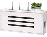 Espace bien rangé : Ce boîtier de rangement pour routeur sans fil dissimule efficacement routeurs, câbles d'alimentation et modems, donnant un aspect soigné et ordonné à votre salon, bureau ou chambre. À la maison comme au bureau, il améliore instantanément l'esthétique et le confort de tout espace.