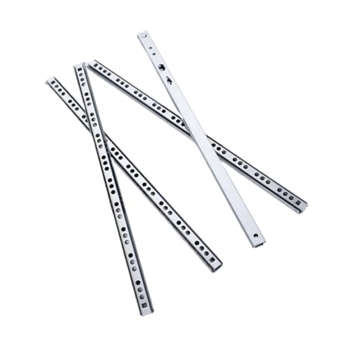 Riel para cajón bidireccional de 17mm con juego de 2 guías de rodamiento suave 2