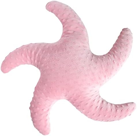 TUAHOUS Starfish Pillow Starfish Pillows Coastal Decor 22.8" Soft Shell Shape Throw Pillows Beach Ocean Decorative for Home Bedroom Living Room Sofa Bed (Pink Starfish)
