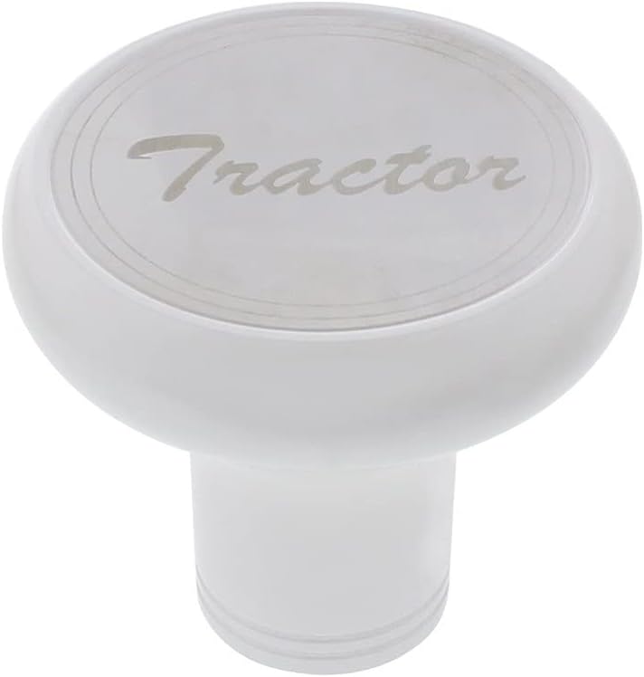 United Pacific 22956 - Air Brake Valve Control Knob - "Tractor" Deluxe Aluminum Screw- On, With Stainless Plaque - Pearl