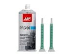 APP PRG 50 – Colla bicomponente per plastica a base di poliuretano | Ripara, riempie, incolla | Asciugatura rapida | Compatibile con metallo, acciaio, alluminio e vetro | Colore nero | 2 x 25 ml