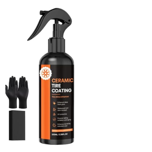 Revestimiento de cerámica para llantas con acabado negro profundo y protección de 100 ml