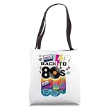 Vintage Retro Back To 80's Tees I Love 80's Graphic Design Tote Bag