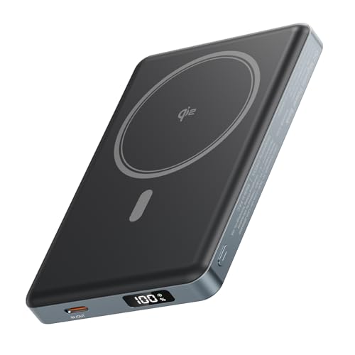 CHCCUL Qi2���o�C���o�b�e���[ �}�O�l�b�g�� 10000mAh��e�� �y�y�� ���^14mm/LED�c�ʕ\���z PD 20W�}���[�d & 15W���C�����X�o�� Mag-Safe�Ή� �p�X�X���[�Ή� �@���������݉� PSE�F�؍� iPhone 16/1