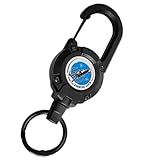 Llavero con cuerda de acero – Mosquetón clip de identificación, extensor de cordón retráctil | Accesorios útiles para mujeres hombres trabajo escuela oficina al aire libre viajes camping senderismo
