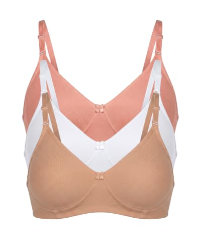 Image of Brida Monica Women's Seamless T-Shirt Bra with Transparent Straps | Full Coverage | Soft Cotton Blend | Non-Padded & Wire-Free
