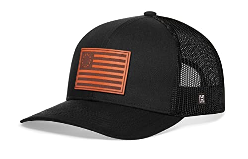 Image of HAKA American Flag Trucker Hat - USA Flag Mesh Snapback Cap for Men, Women & Golf, Patriotic Baseball Dad Hat