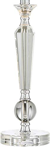 Vienna Full Spectrum Jolie Traditional Art Deco Table Lamps 26" High Set Of 2 Crystal Candlestick Off White Drum Shade Decor For Living Room Bedroom House Bedside Nightstand Home Office Entryway #TOP4