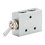 Baomain Pneumatic Toggle Knob Switch Valve HL-2501-V PT1/8 inch 5 position 2 way