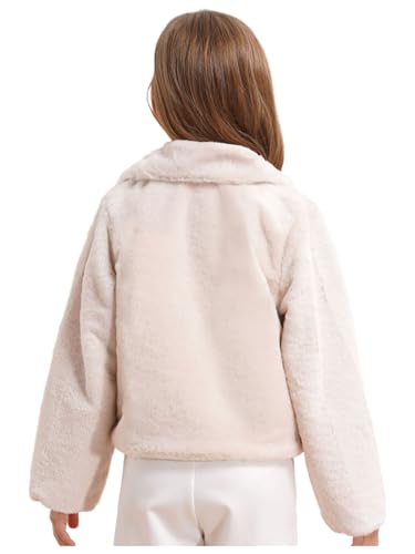 Little Girls Kids Open Front Faux Fur Jacket Bolero Shrug Coat Winter Warm Cardigan Outerwear2