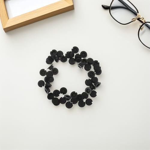 Tapas de botones de silicona negras redondas en pack de 50 unidades para interruptor industrial 6