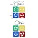 Emotions Keychain for Kids, Teachers & Parents | Emotional Regulation and Management Tool | Autism ADHD Sensory Resources | 8 PCS Learning Aids