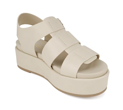 Soda "Bossi ~ Women Round Toe Flatform Fisherman Wedge Sandals with Adjustable Buckle4