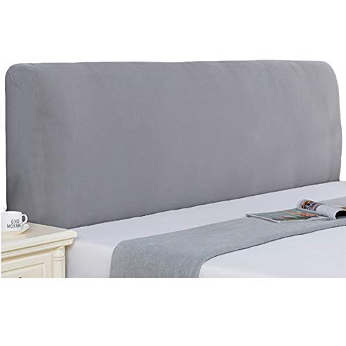 CHENGH Headboard Cover All-inclusive Bed Slipcover Protector Double Stretch Dust Cover Washable Soft Cover Room Decoration,Lightgrey-190cm