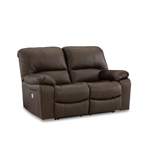 Ashley Leesworth Leather Power Loveseat