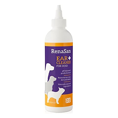RenaSan Dog Ear Cleaner 250ml - Dog Ear Drops to Help Itchy & Waxy Ears - Naturally Derived, Highly Effective Ear Wash Formula - Dog Ear Cleaner Solution to Remove Bad Odours & Calm Head Shaking Cover