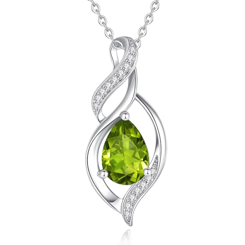 FANCIME August Birthstone Necklace for...