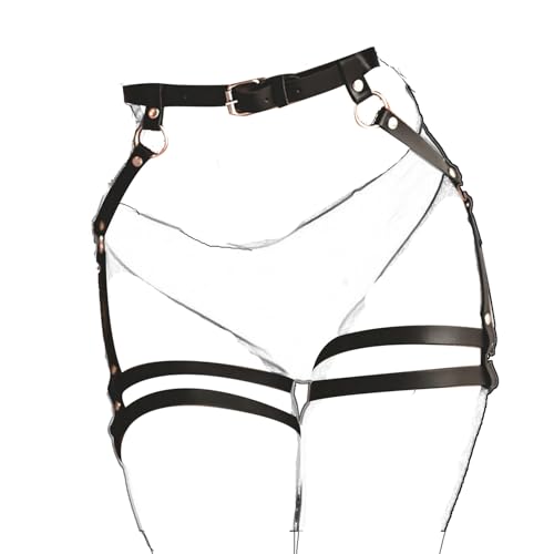 Damen Punk Leder Harness,sexy unterkörper,bein,outfit,strumpfband,gotisch sexy gürtel,taille