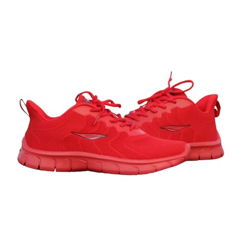 Men's Red Casual Sneakers, Lightweight Comfortable Walking Shoes for Sports and Daily Wear