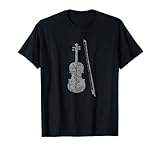 Camisetas con un diseño gris elegante para los violinistas. Si te gusta la música o los instrumentos musicales, puede que te guste este diseño.