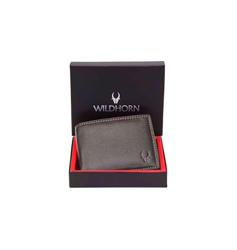 WildHorn® RFID Protected Genuine Leather Wallet for Men's