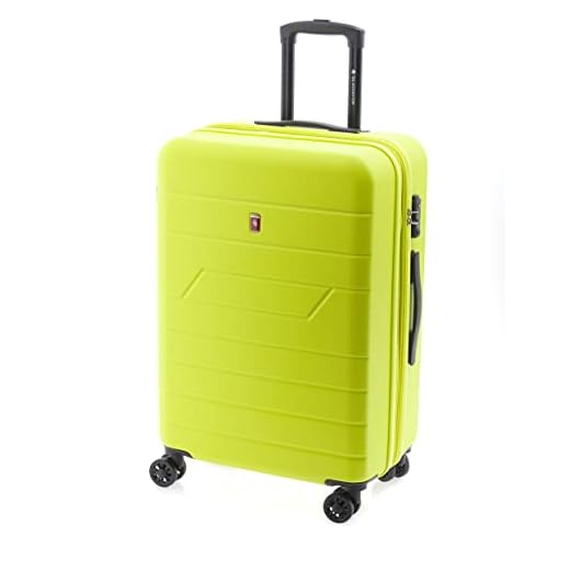 Nuevo Maleta Mediana 4311 Gladiator Mambo, 60 cm, 4 Ruedas Dobles, TSA. Modelo Extensible (Amarillo)