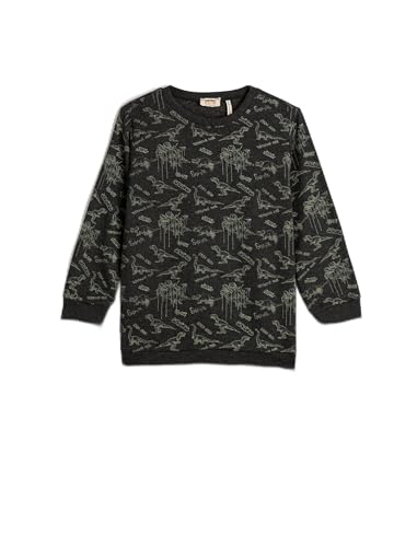 Sweatshirt garçon col rond pour l'école : le confort imprimé dinosaure Koton