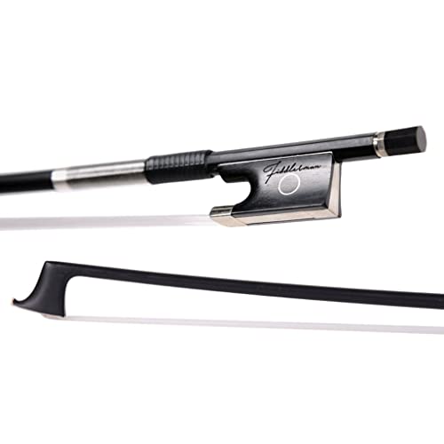 Fiddlerman Forever Vegan Black Carbon Fiber Violin Bow with Long-Lasting Zarelon Synthetic Hair