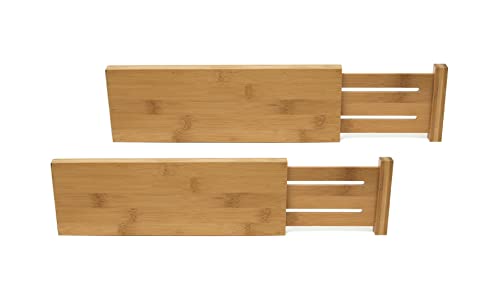 Lipper International 8895 Bamboo Wood Custom Fit Adjustable Dresser Drawer Dividers, Set of 2