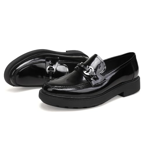 Image of Dress Shoes for Men,Classicial Leather Loafers Slip on Formal Business Shoes Penny