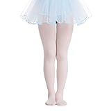 Frola Tights for Girls 40 Denier Semi Opaque Soft Pantyhose Ballet Dance Panty Footed Tights(11-13 Years,Ballet Pink)