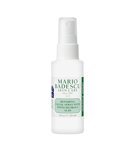 Mario Badescu Repairing HOCl Facial Spray with Hypochlorous Acid Soothes & Hydrates Angry Irritated Skin Reduce Redness & Flare-Ups pH Balancing Non-Irritating Cleanser Fragrance-Free 2 Fl Oz