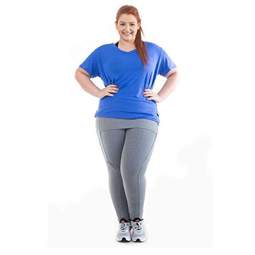 Camiseta Básica de Viscolycra Azul Plus Size G1-46