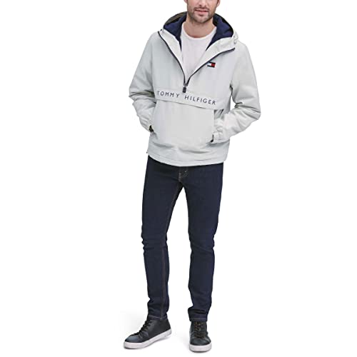 Image of Tommy Hilfiger Adaptive Men's Performance Fleece Lined Hooded Popover Jacket
