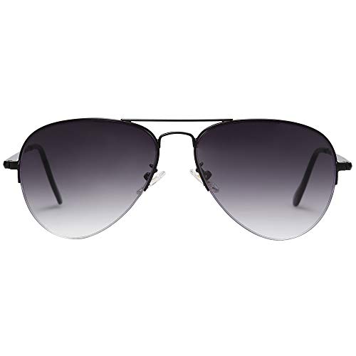 SOJOS Men's Women's Aviator Sunglasses, Classic Semi Metal Frame INSPIRATION SJ11064